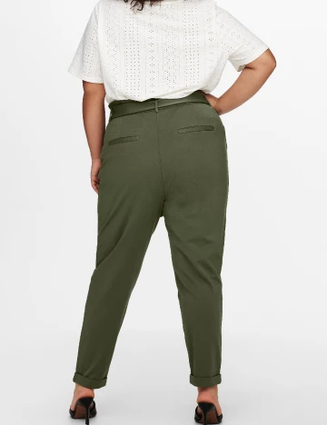 Pantaloni Only Carmakoma, verde Verde