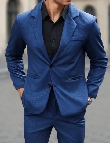 Costum SHEIN, bleumarin Albastru