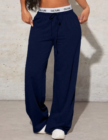 Pantaloni SHEIN, bleumarin Albastru