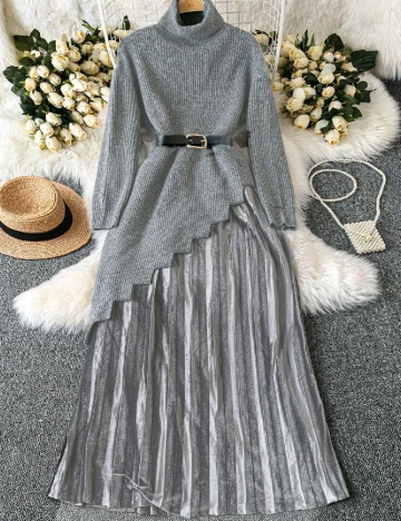 Rochie lunga SHEIN CURVE, gri Gri