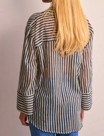 Camasa Jacqueline de Yong, alb/albastru Albastru