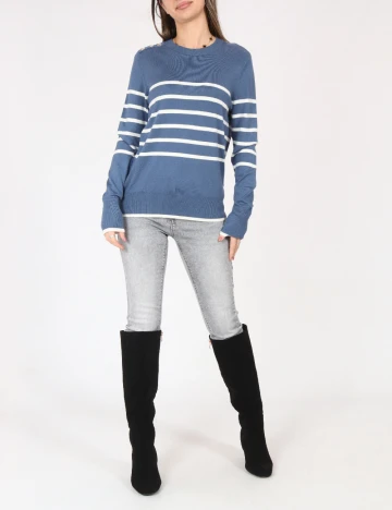 Bluza C&A, albastru/alb