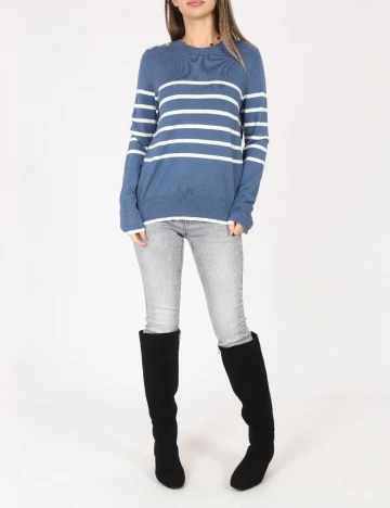 Bluza C&A, albastru/alb