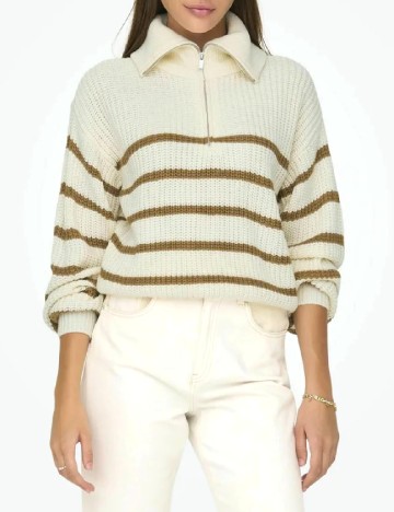 
						Pulover Jacqueline de Yong, crem