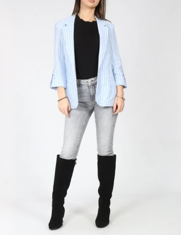 Blazer Only, bleu/alb Albastru