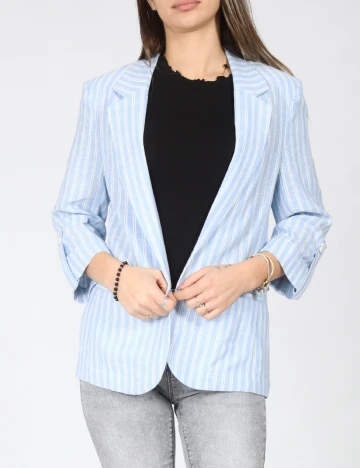 Blazer Only, bleu/alb Albastru