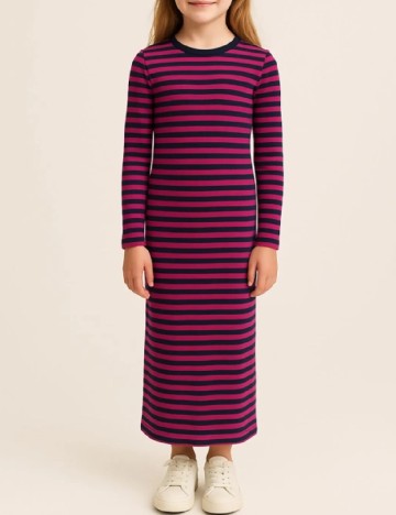 
						Rochie Only, roz/bleumarin