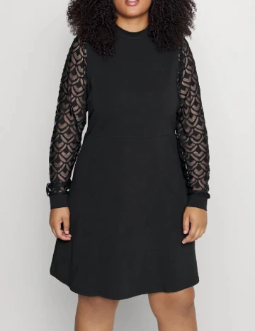 Rochie scurta Only Carmakoma, negru Negru