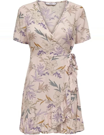 Rochie scurta Only Carmakoma, piersica Roz