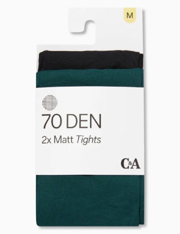 Set ciorapi 2 perechi C&A, verde/negru