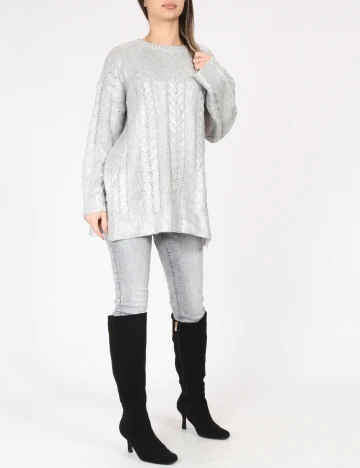 Pulover C&A, argintiu Gri
