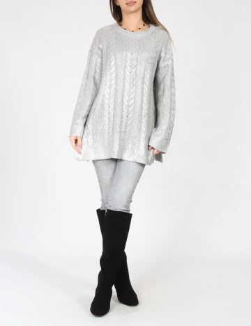Pulover C&A, argintiu Gri