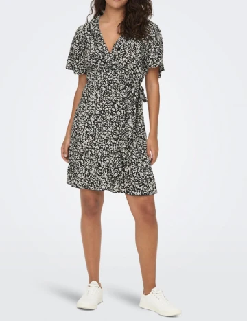 Rochie scurta Jacqueline de Yong, negru/alb Negru