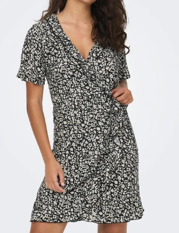 Rochie scurta Jacqueline de Yong, negru/alb Negru