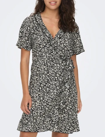 Rochie scurta Jacqueline de Yong, negru/alb Negru