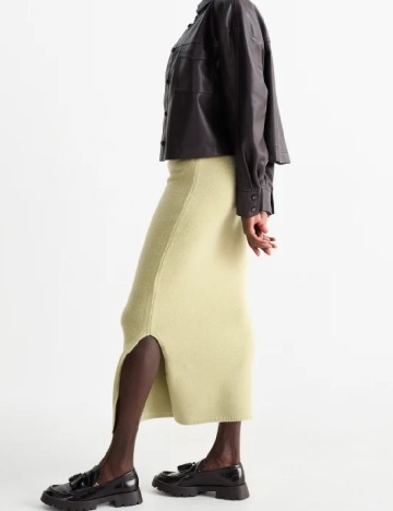 Fusta C&A, verde deschis