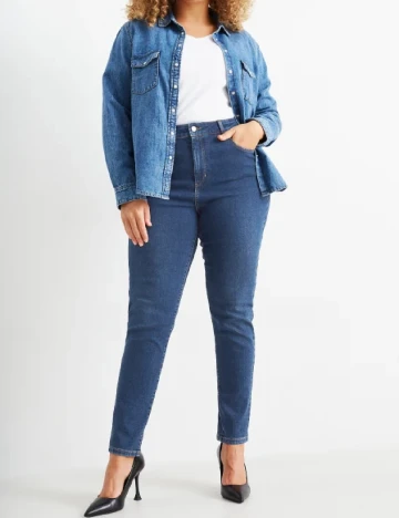 Blugi C&A Plus Size, albastru Albastru