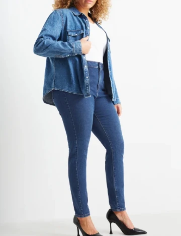 Blugi C&A Plus Size, albastru Albastru