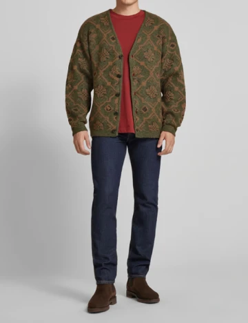 Cardigan Jack&Jones, verde/maro