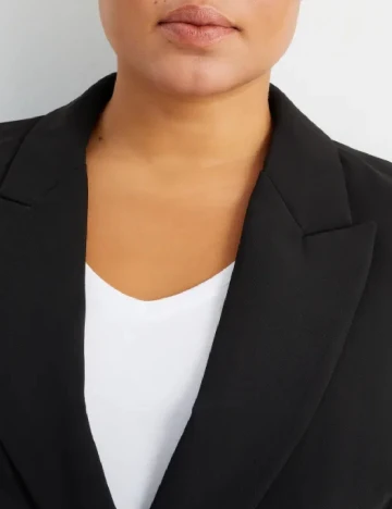 Sacou C&A Plus Size, negru Negru