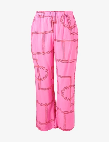 Pantaloni Only Carmakoma, roz Roz