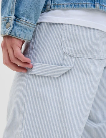 Pantaloni Jack&Jones, albastru/alb Albastru