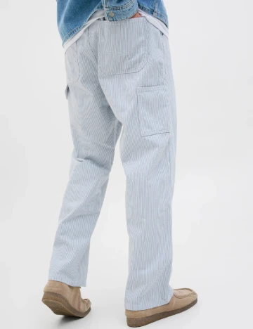Pantaloni Jack&Jones, albastru/alb Albastru