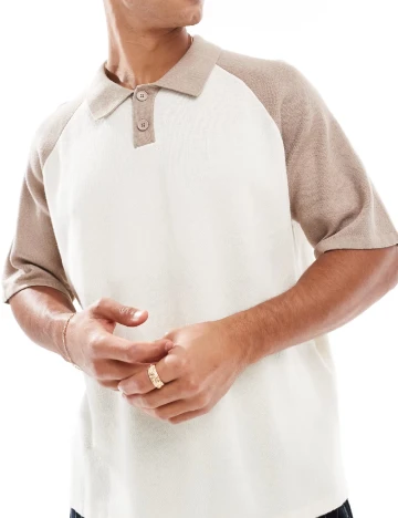 Tricou Jack&Jones Plus Size Men, ecru Alb