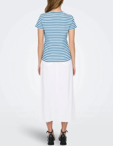 Tricou Jacqueline de Yong, albastru/alb Albastru