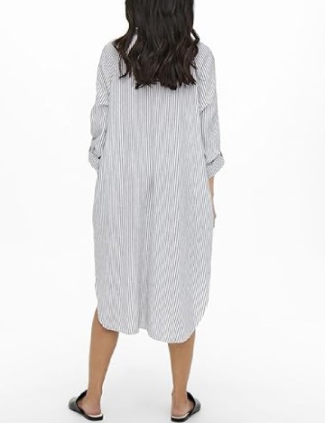 Rochie medie Only, gri/alb