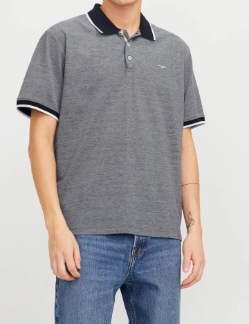 Tricou Jack&Jones, bleumarin/alb Albastru
