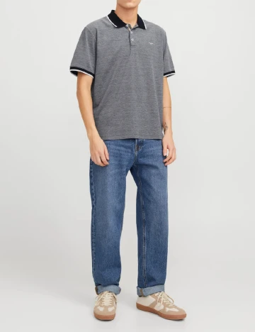 Tricou Jack&Jones, bleumarin/alb Albastru