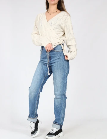 Cardigan C&A, ecru Alb