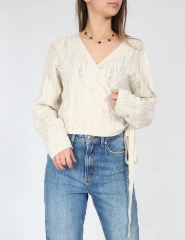 Cardigan C&A, ecru Alb