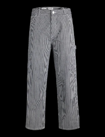 Pantaloni Jack&Jones, bleumarin/alb Albastru