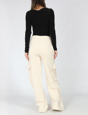 Pantaloni C&A, crem