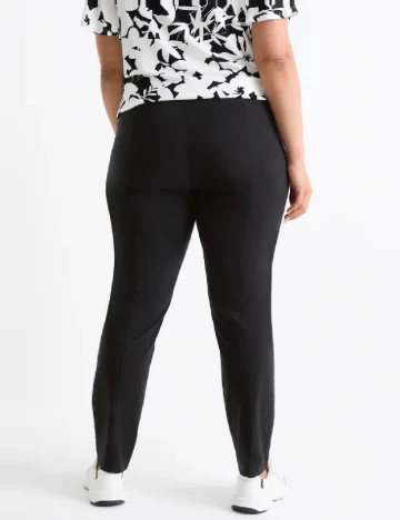 Pantaloni C&A Plus Size, negru Negru