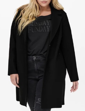 Palton Only Carmakoma, negru