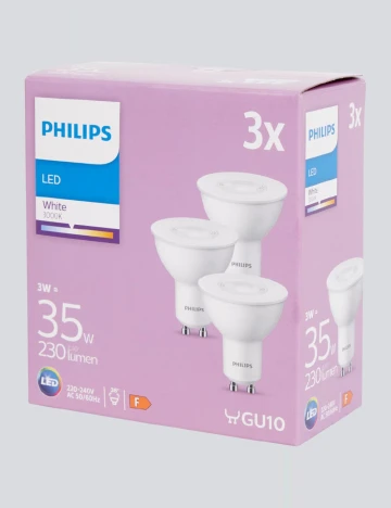 Set spoturi LED 35W, 230 lumeni 3 bucati PHILIPS, alb