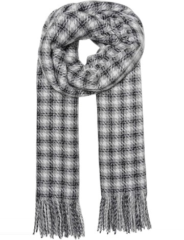 
						Fular Only, gri/negru