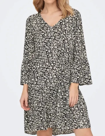 Rochie scurta Jacqueline de Yong, alb/negru Negru