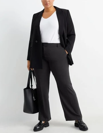 Pantaloni C&A Plus Size, negru Negru