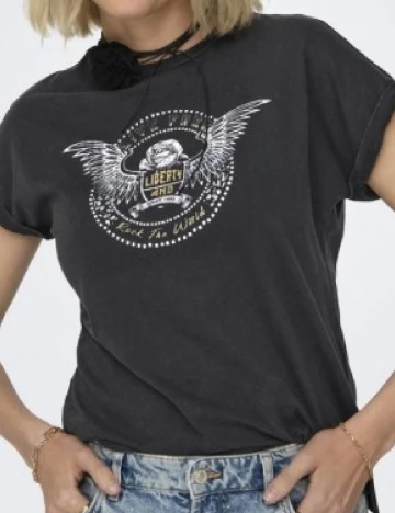 Tricou Only, gri Gri