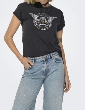 Tricou Only, gri Gri