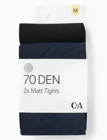 Set ciorapi 2 perechi C&A, negru/bleumarin Albastru