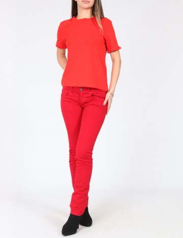 Pantaloni Zara, rosu