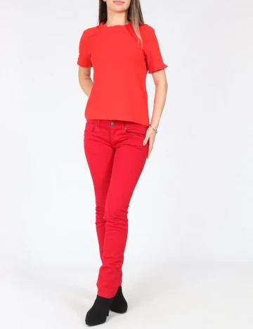 Pantaloni Zara, rosu