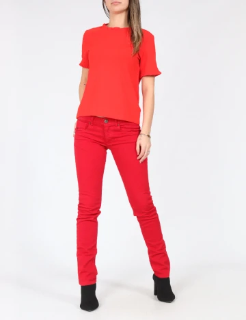 Pantaloni Zara, rosu