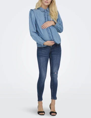 Blugi Only Maternity, albastru Albastru