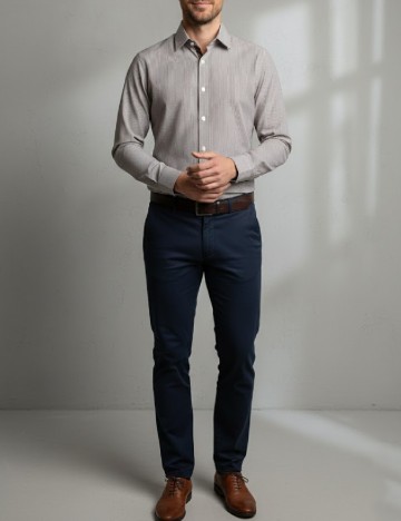 
						Camasa Zara, maro/alb